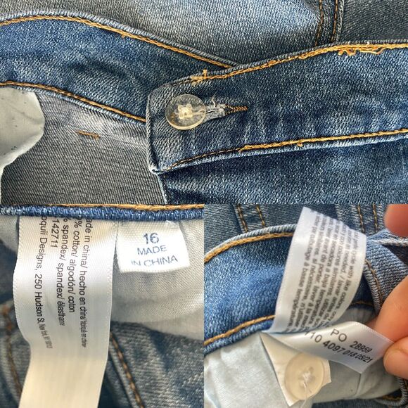 Eloquii Relaxed Jean with Overlap Waistband Light Wash Blue - Picture 5 of 14